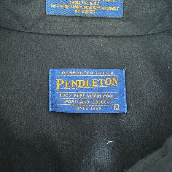 PENDLETON - 100% Virgin Wool Button-Down Shirt - Size LARGE - Picture 3 of 3